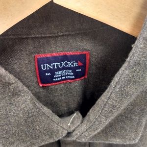 UNTUCKit brown flannel like shirt